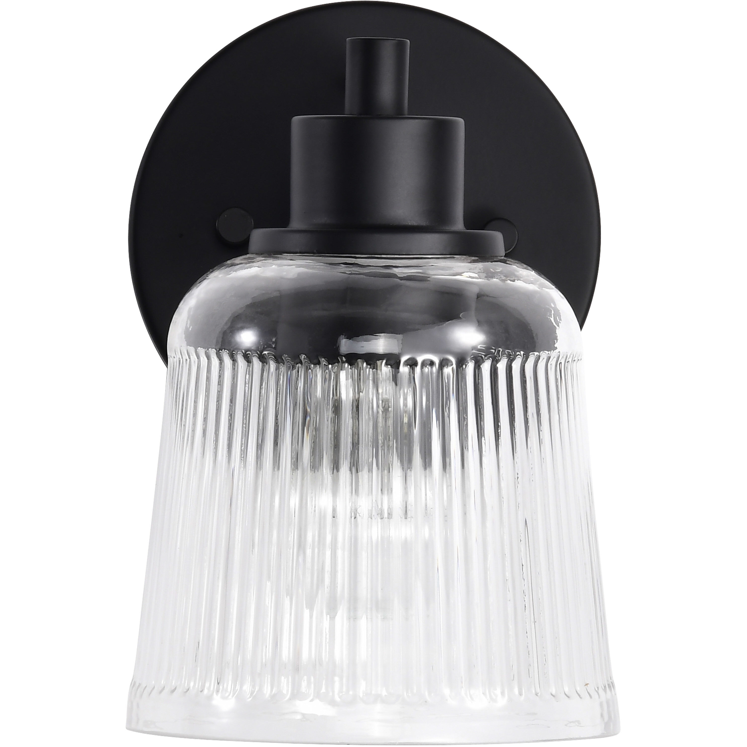 Grayson 5 inch Matte Black Vanity Wall Light