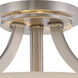 Laguna 2 Light 15 inch Brushed Nickel Semi Flush Mount Ceiling Light