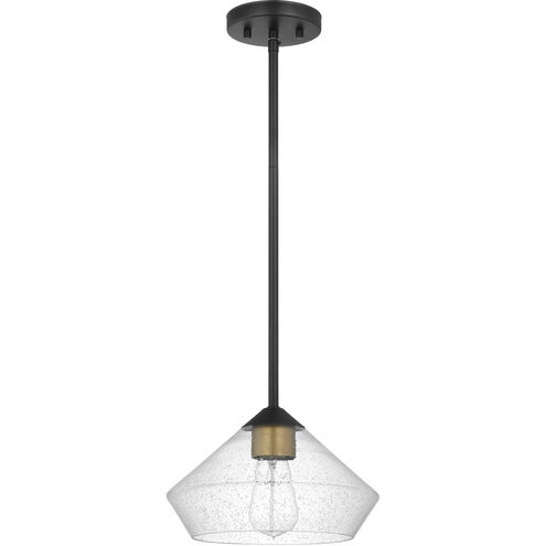 Starlight 1 Light 10.25 inch Matte Black and Natural Brass Pendant Ceiling Light