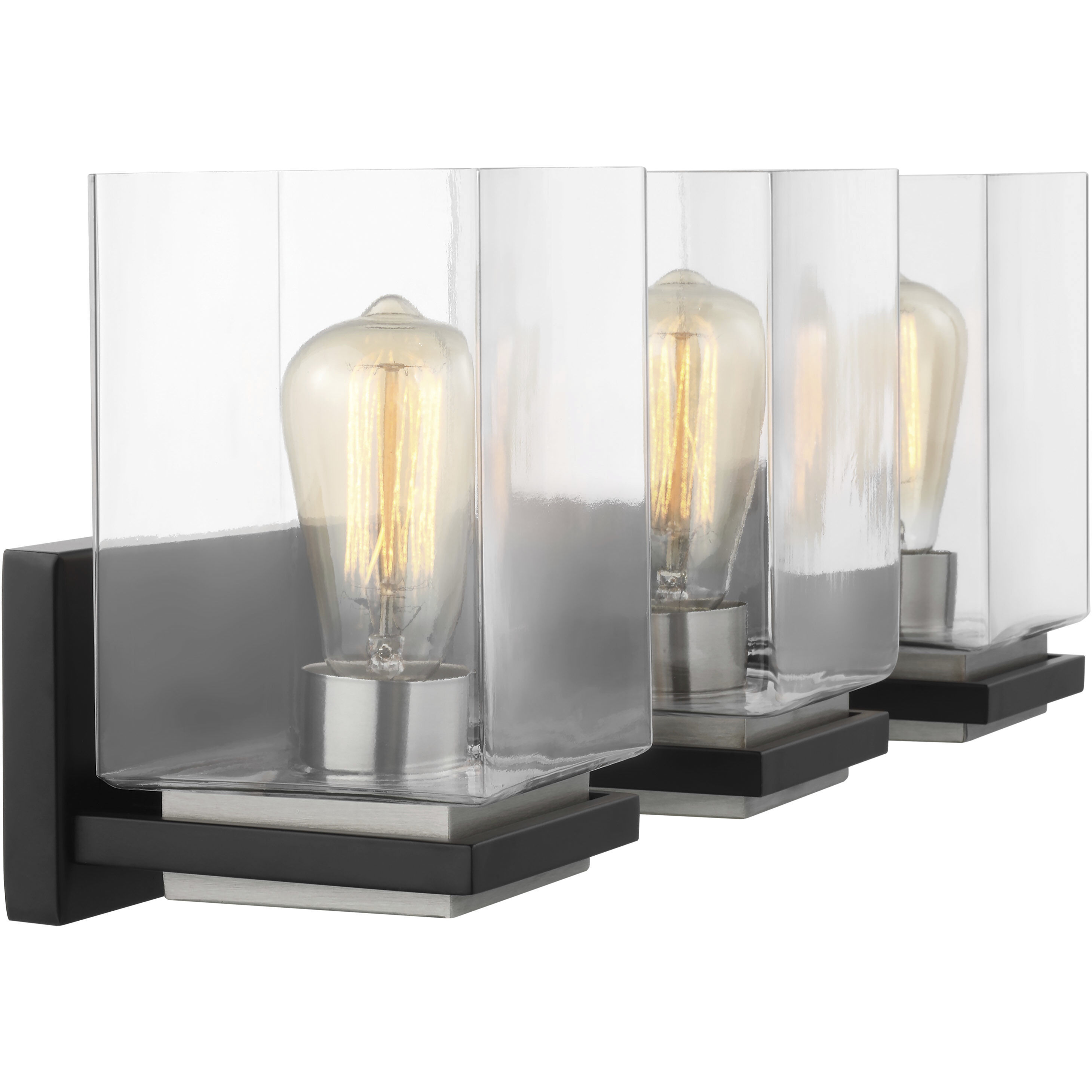Crossroads 3 Light 23 inch Matte Black Bathroom Vanity Lights Wall Light
