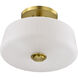 Lune 16 inch Vintage Brass Semi Flush Mount Ceiling Light
