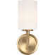 Liam 4.75 inch Burnished Brass Vanity Wall Light