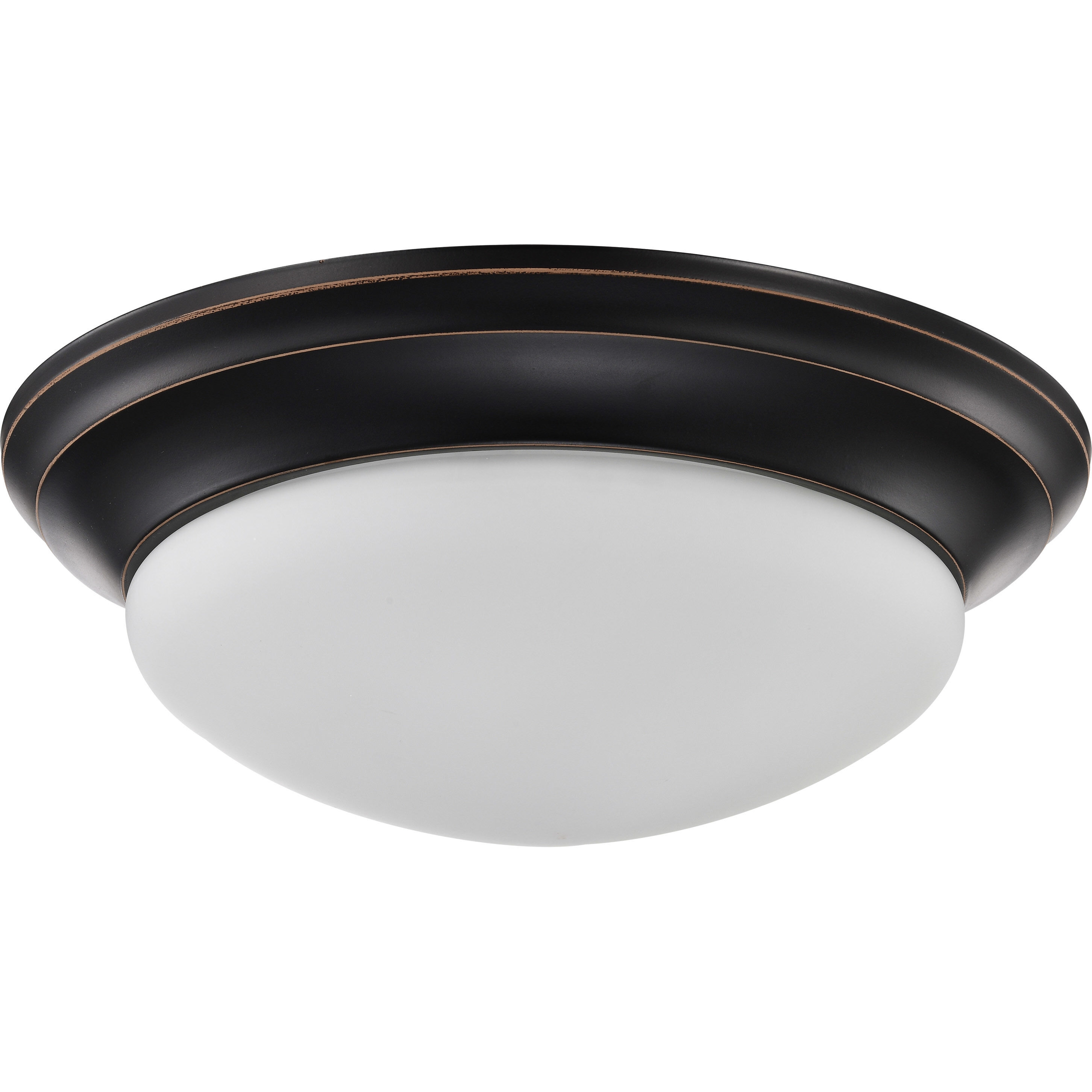 Brentwood 2 Light 14 inch Mahogany Bronze Flush Mount Ceiling Light