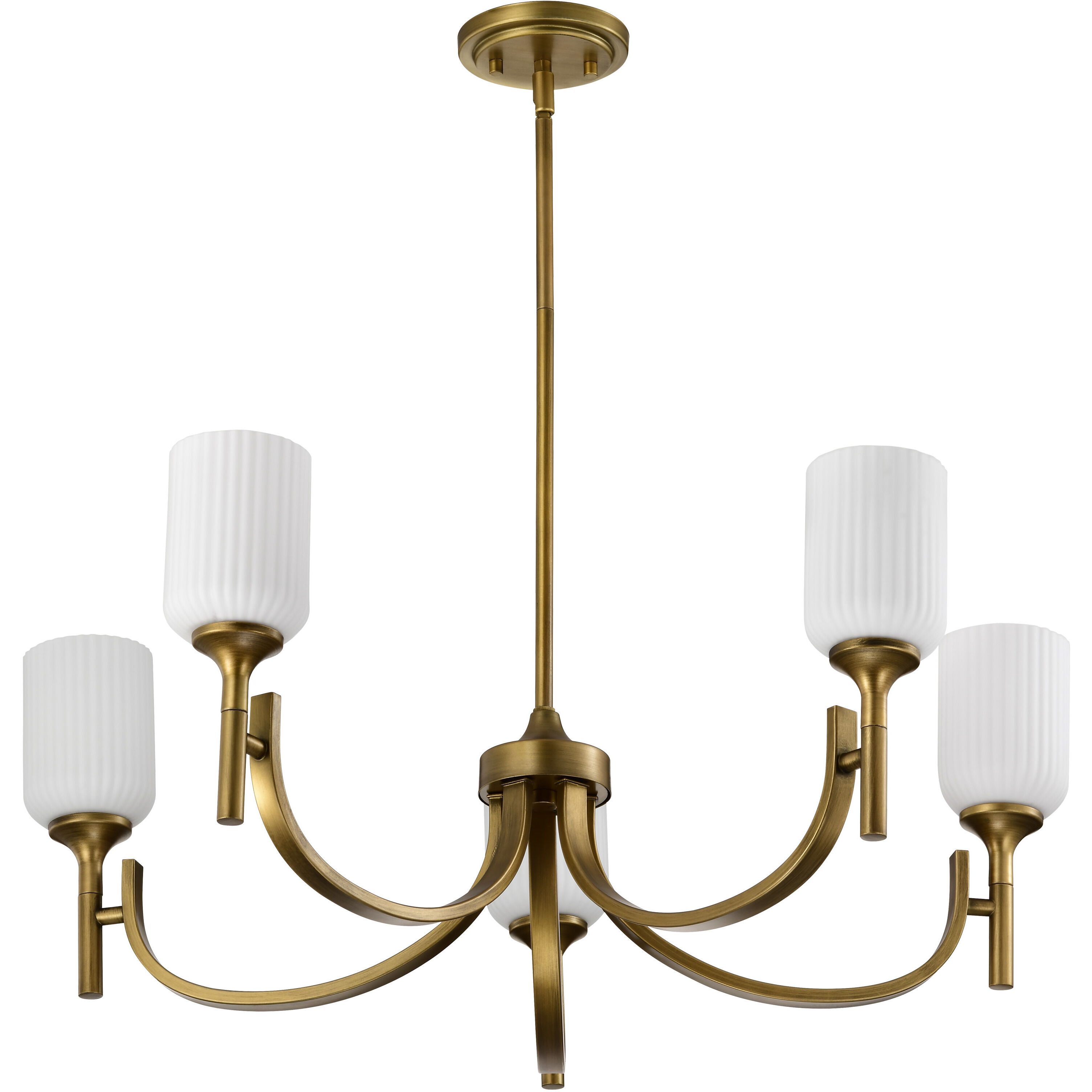Solara 30 inch Natural Brass Chandelier Ceiling Light