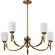 Solara 30 inch Natural Brass Chandelier Ceiling Light
