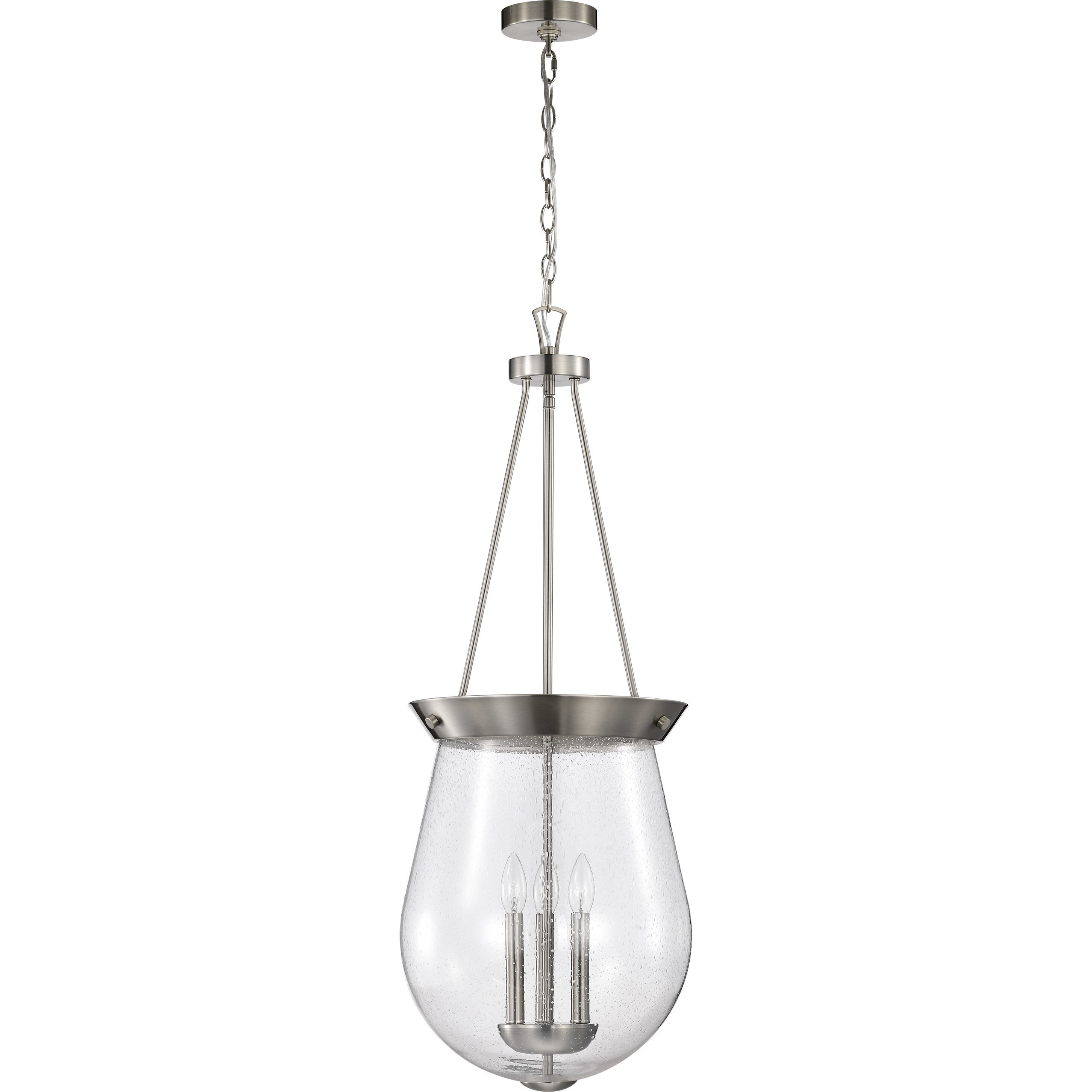 Boliver 3 Light 14.13 inch Brushed Nickel Pendant Ceiling Light