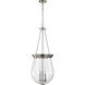 Boliver 3 Light 14.13 inch Brushed Nickel Pendant Ceiling Light