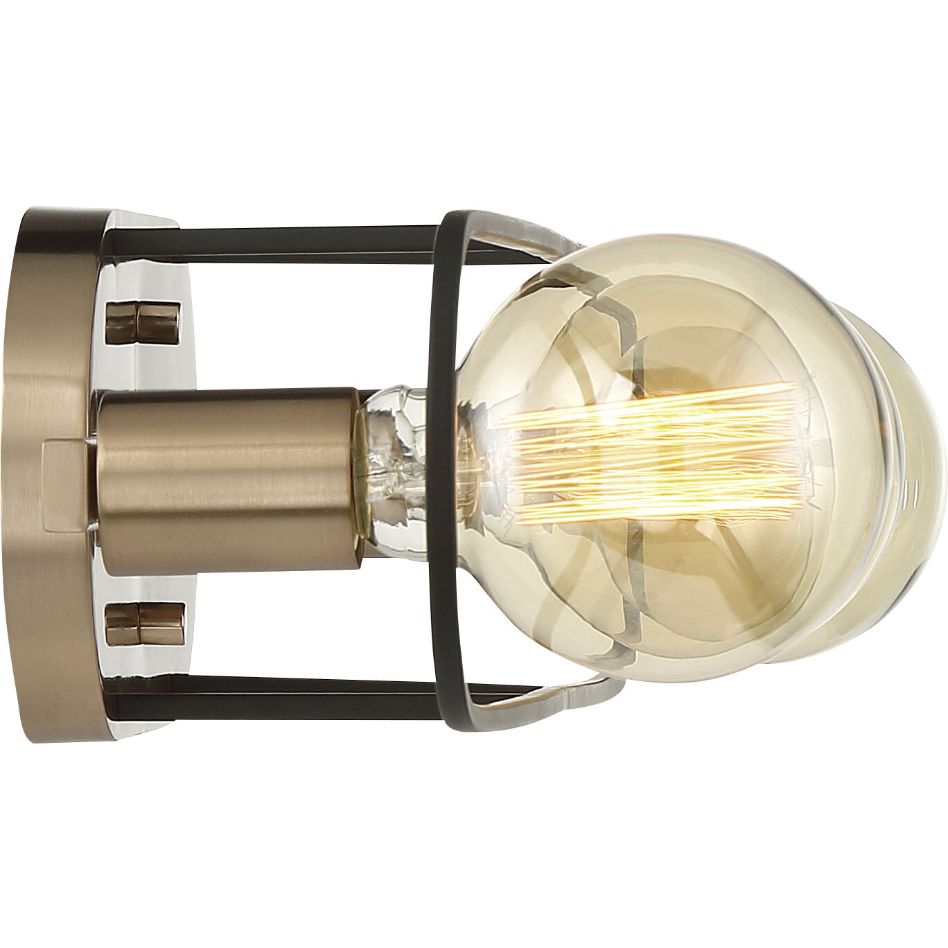 Chassis 4 Light 32 inch Copper Brushed Brass and Matte Black Vanity Light Wall Light