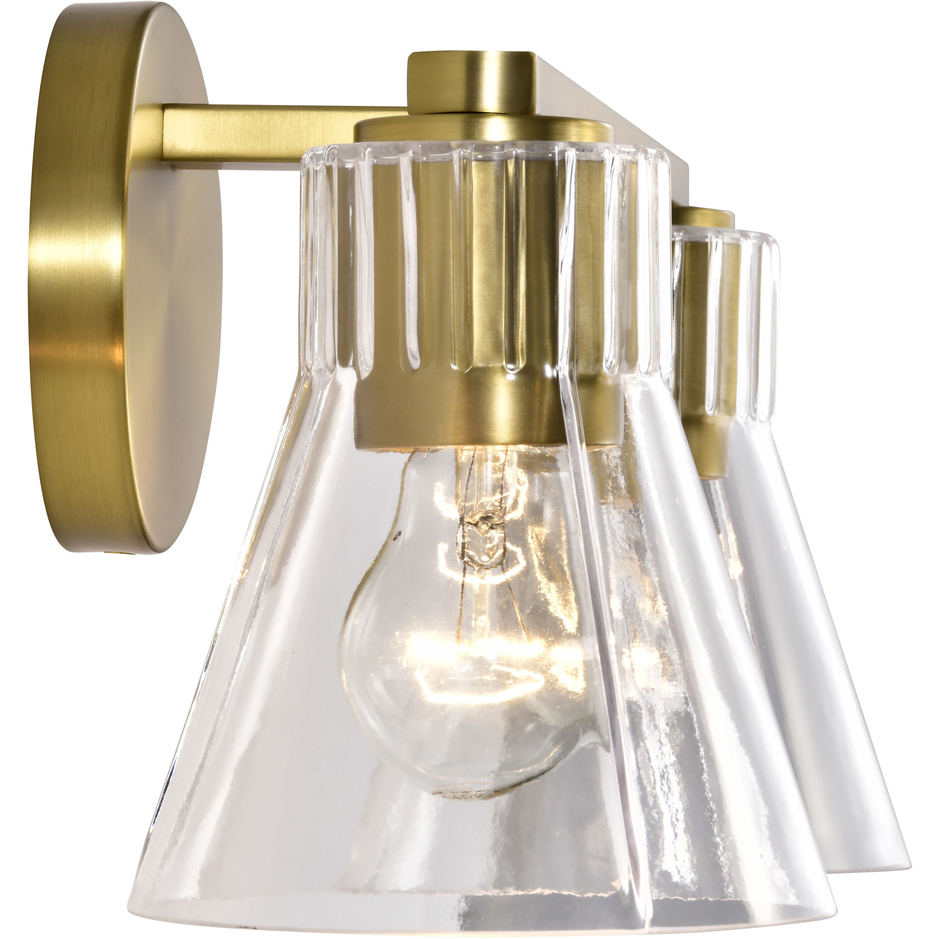Gianna 16 inch Vintage Brass Vanity Wall Light