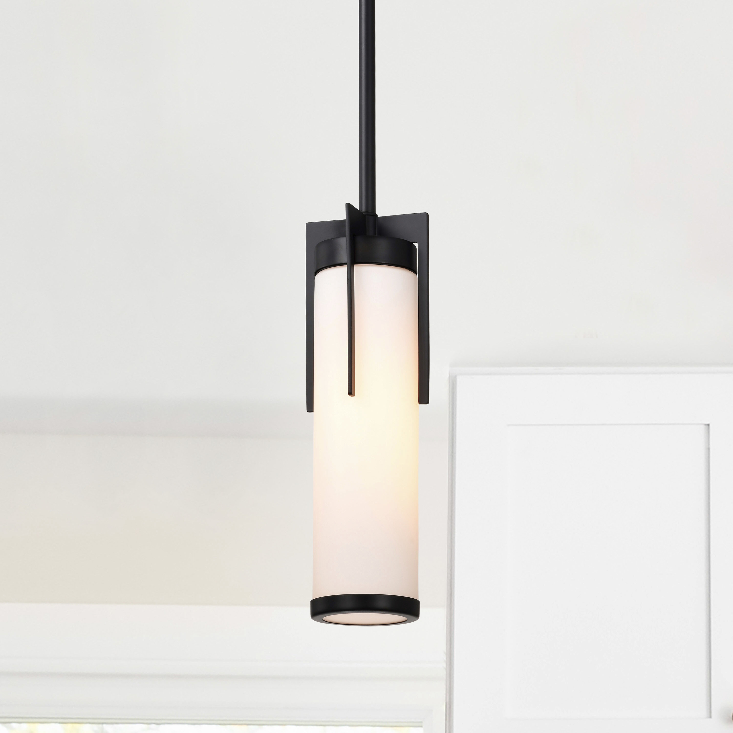 Roselle 3.75 inch Matte Black Pendant Ceiling Light