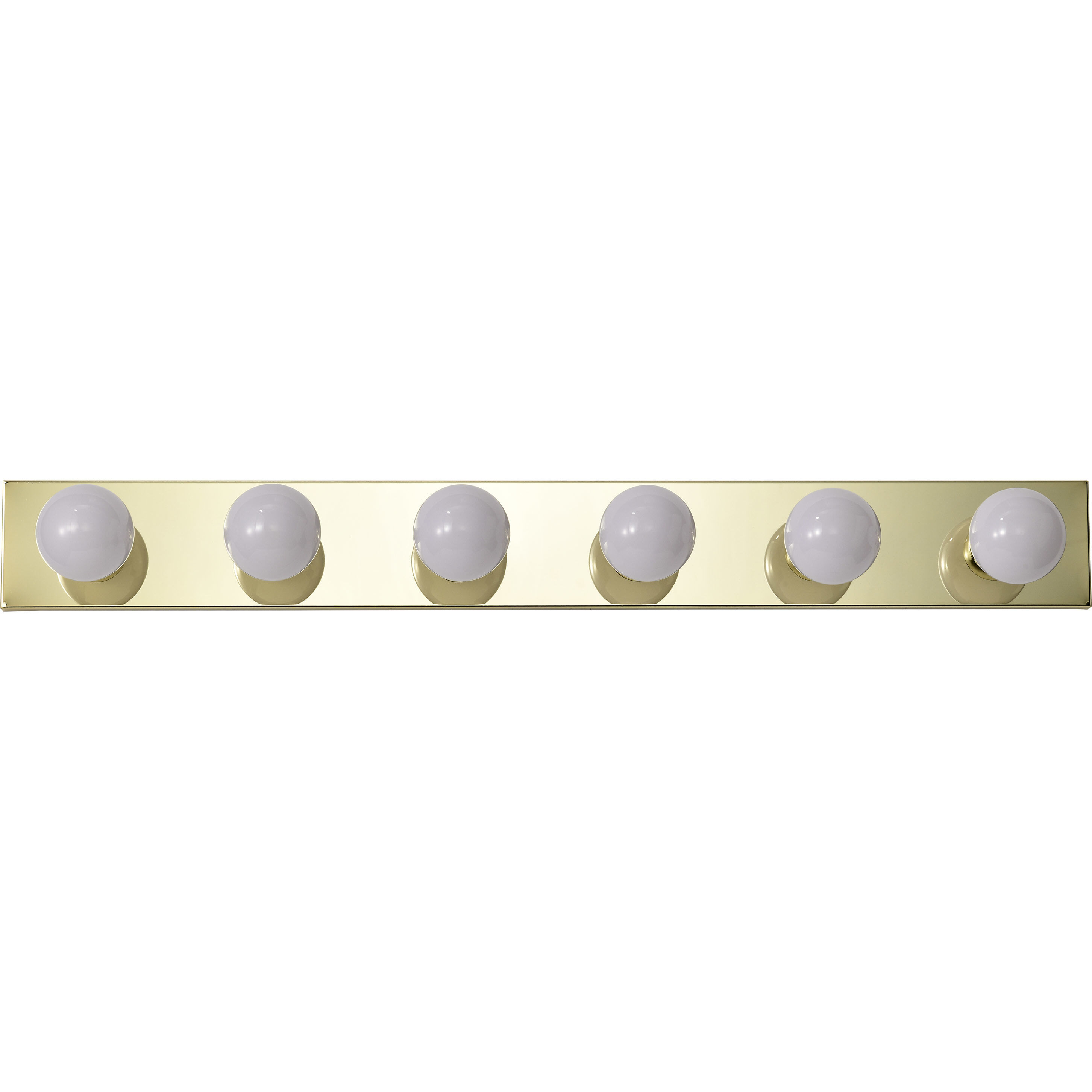 Brentwood 6 Light 36 inch Polished Brass Bath Light Wall Light