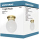 Brentwood 1 Light 6 inch Polished Brass Flush Mount Ceiling Light
