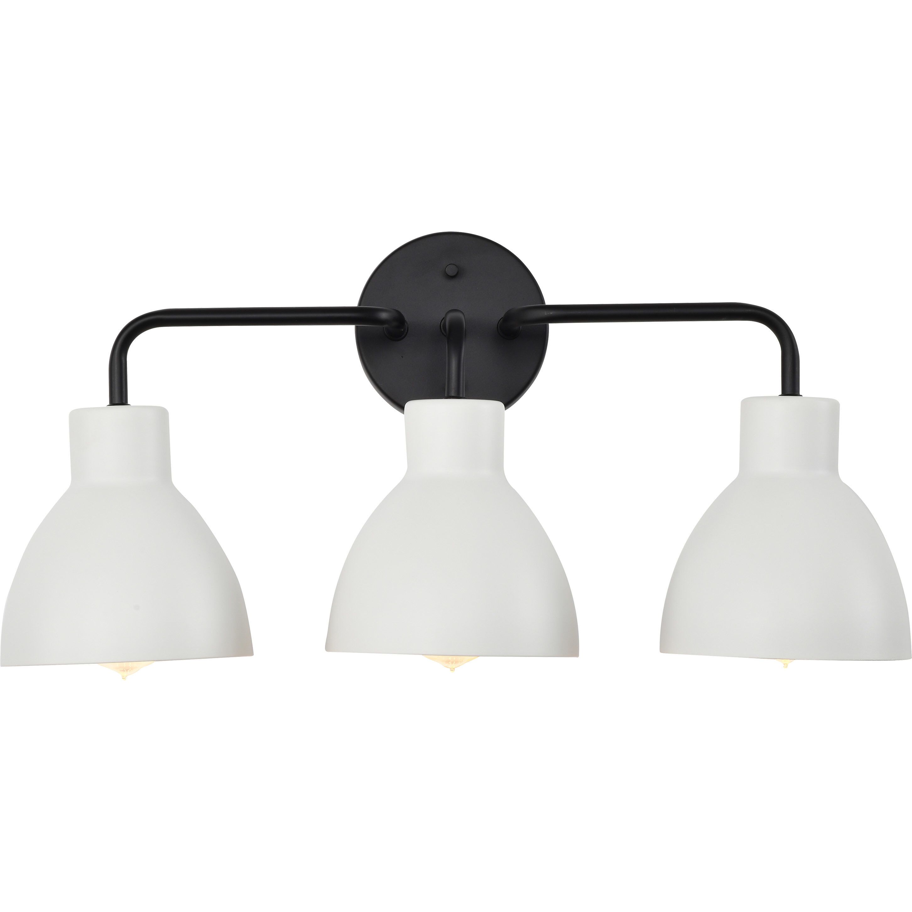 Sloan 3 Light 22 inch Matte Black Vanity Light Wall Light