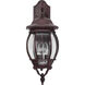 Central Park 3 Light 23 inch Old Bronze Outdoor Wall Lantern