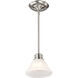 Empire 1 Light 7 inch Brushed Nickel Mini Pendant Ceiling Light