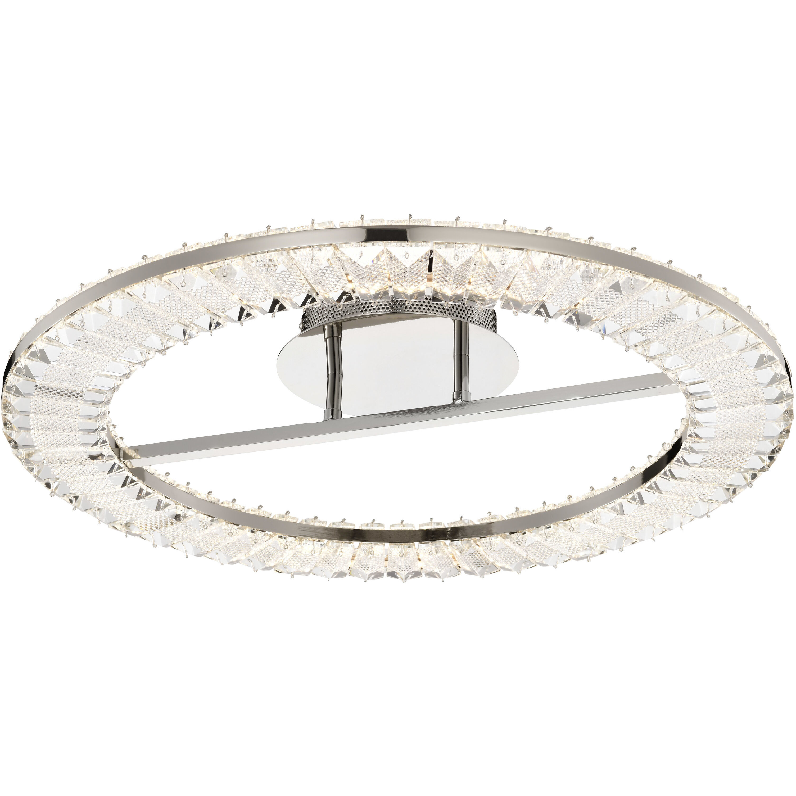 Nova LED 22.88 inch Polished Nickel Flush Mount Ceiling Light