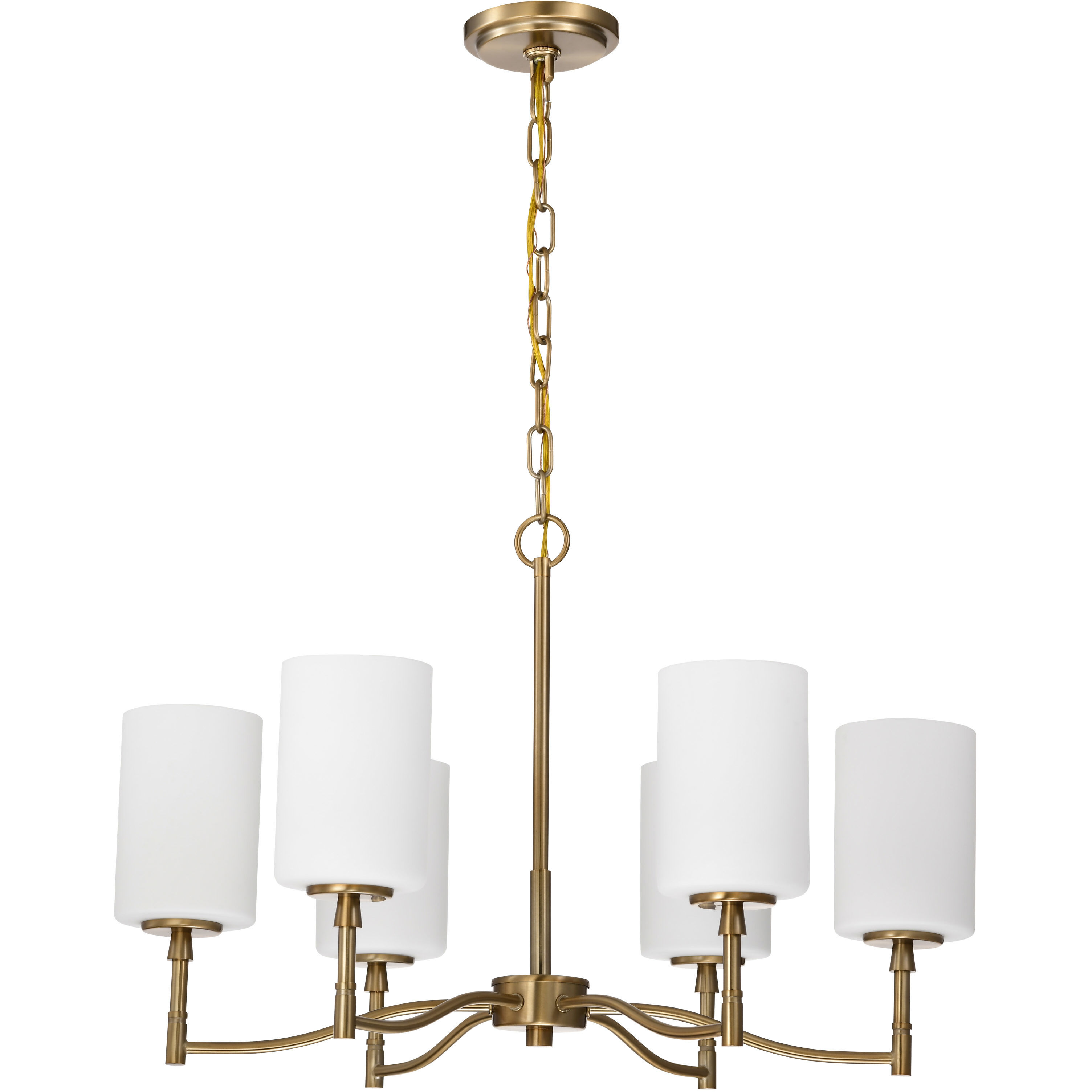 Liam 25 inch Burnished Brass Chandelier Ceiling Light