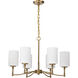 Liam 25 inch Burnished Brass Chandelier Ceiling Light