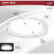 Selene LED 13.23 inch White Flush Mount Ceiling Light