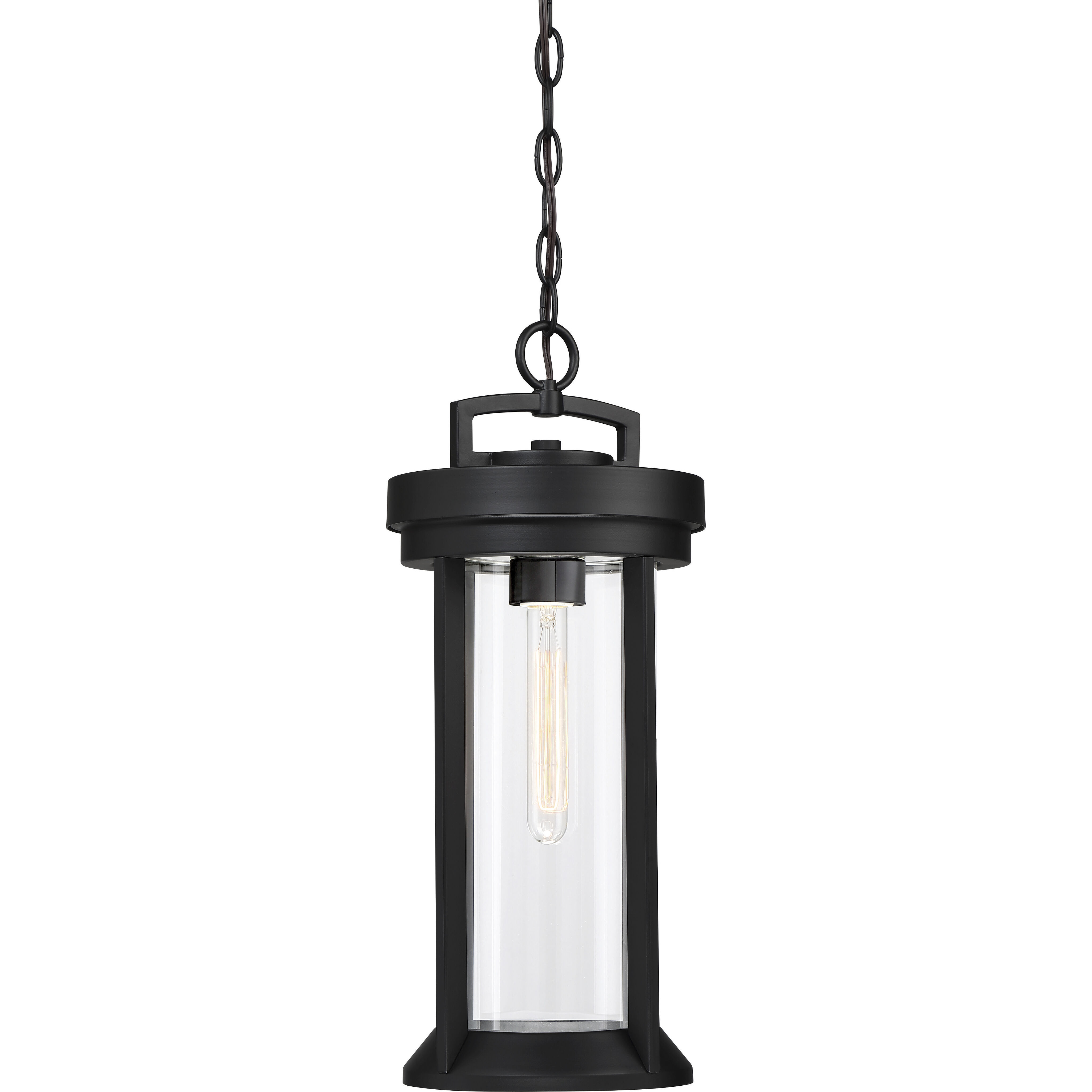 Huron 1 Light 8 inch Aged Bronze and Clear Outdoor Hanging Lantern