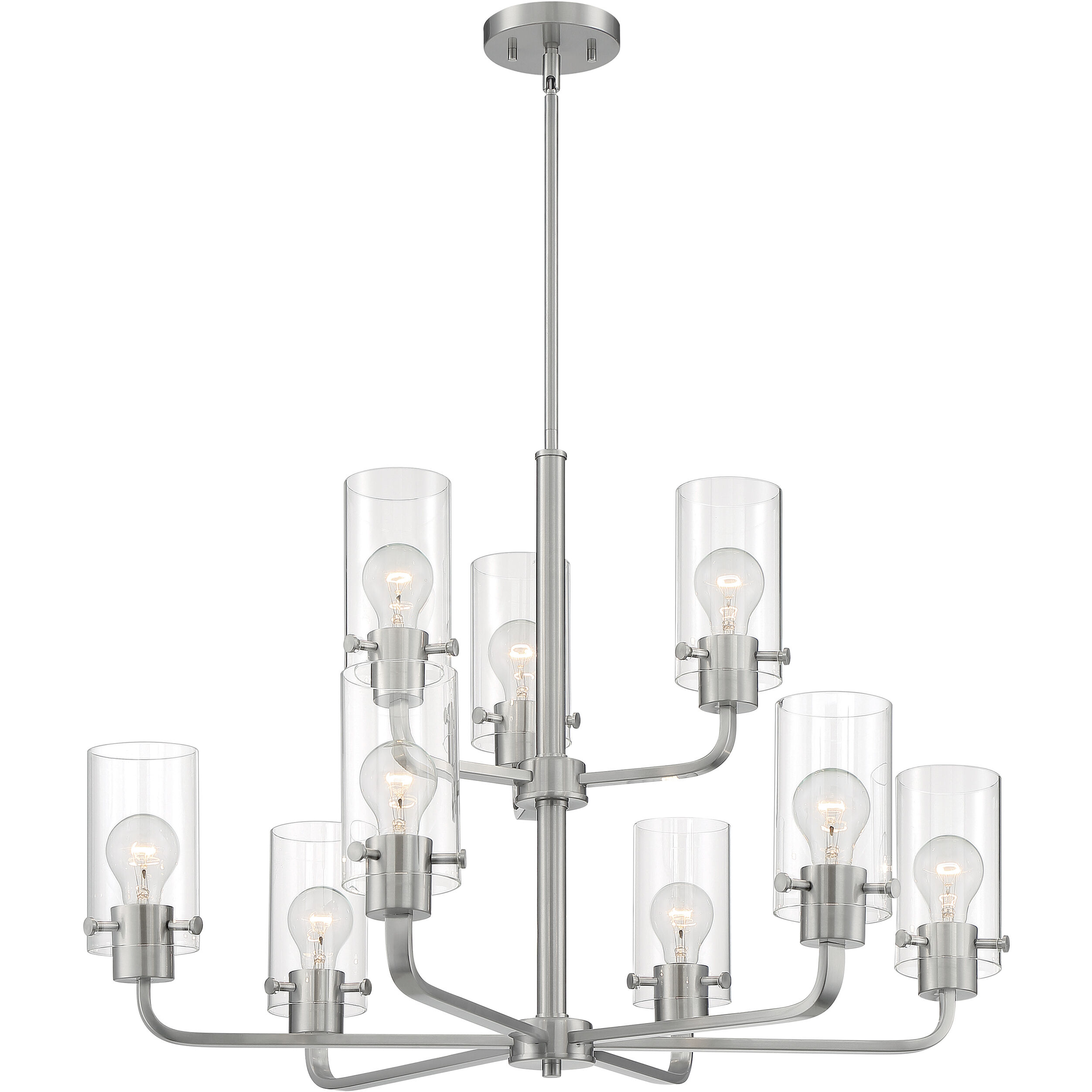Sommerset 9 Light 30 inch Brushed Nickel Chandelier Ceiling Light
