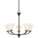 Fawn 5 Light 25 inch Mahogany Bronze Chandelier Ceiling Light