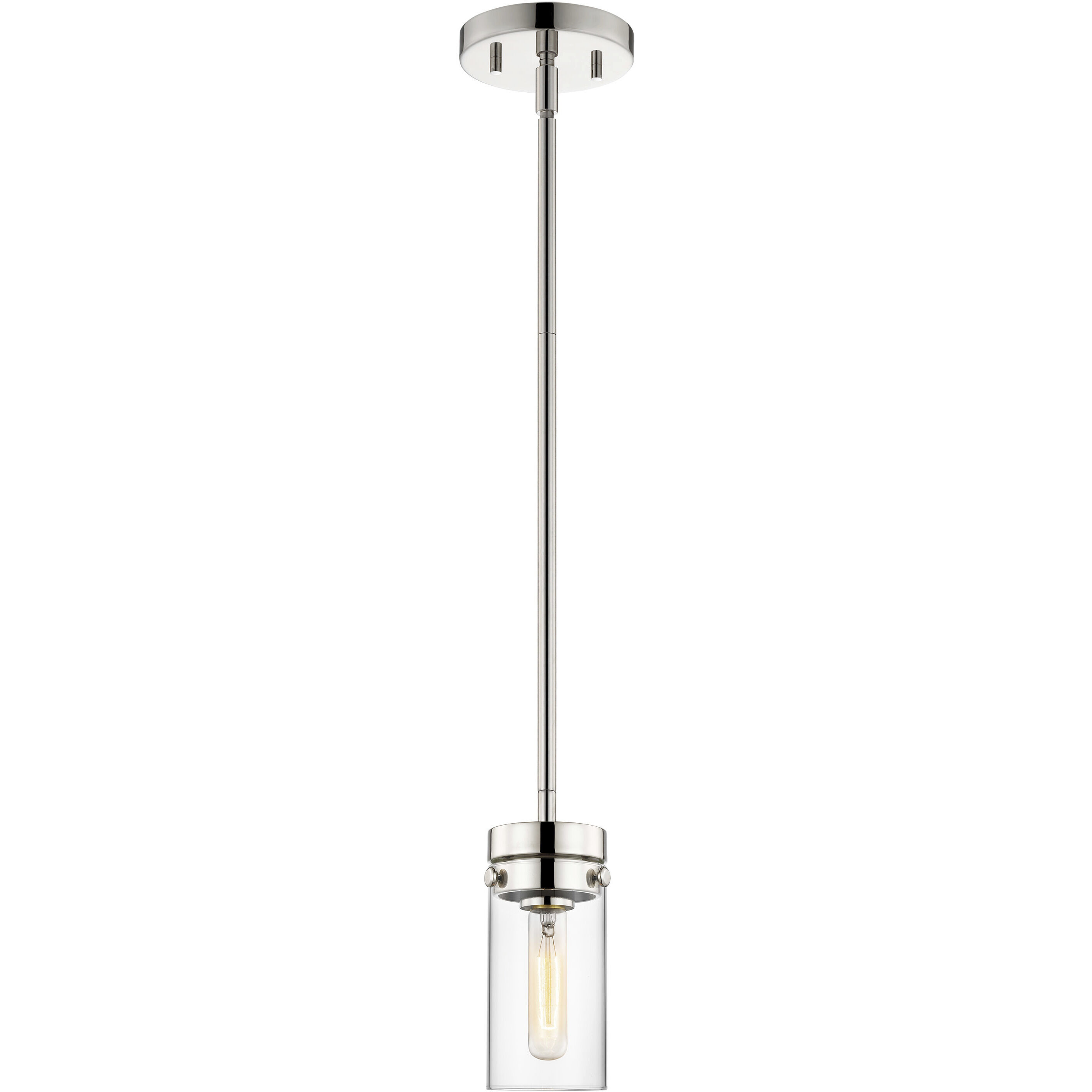 Intersection 1 Light 4 inch Polished Nickel Mini-Pendant Ceiling Light