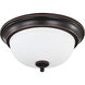 Brentwood LED 13 inch Mahogany Bronze LED Flush Mount Ceiling Light