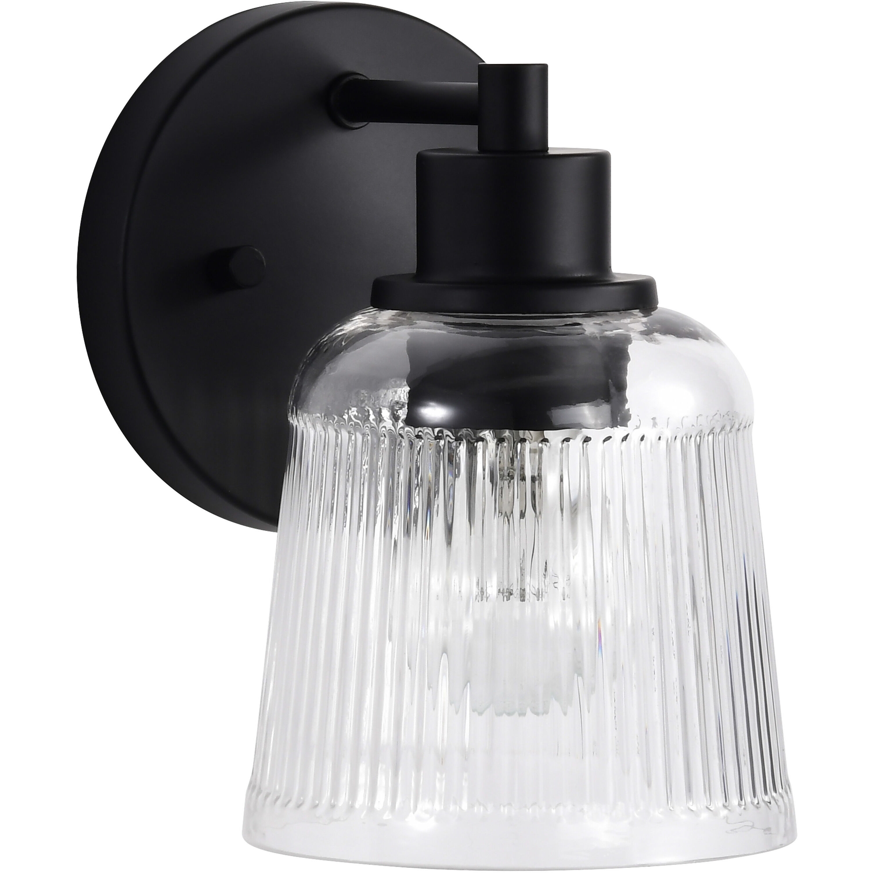 Grayson 5 inch Matte Black Vanity Wall Light