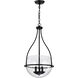 Amado 3 Light 14 inch Matte Black Pendant Ceiling Light