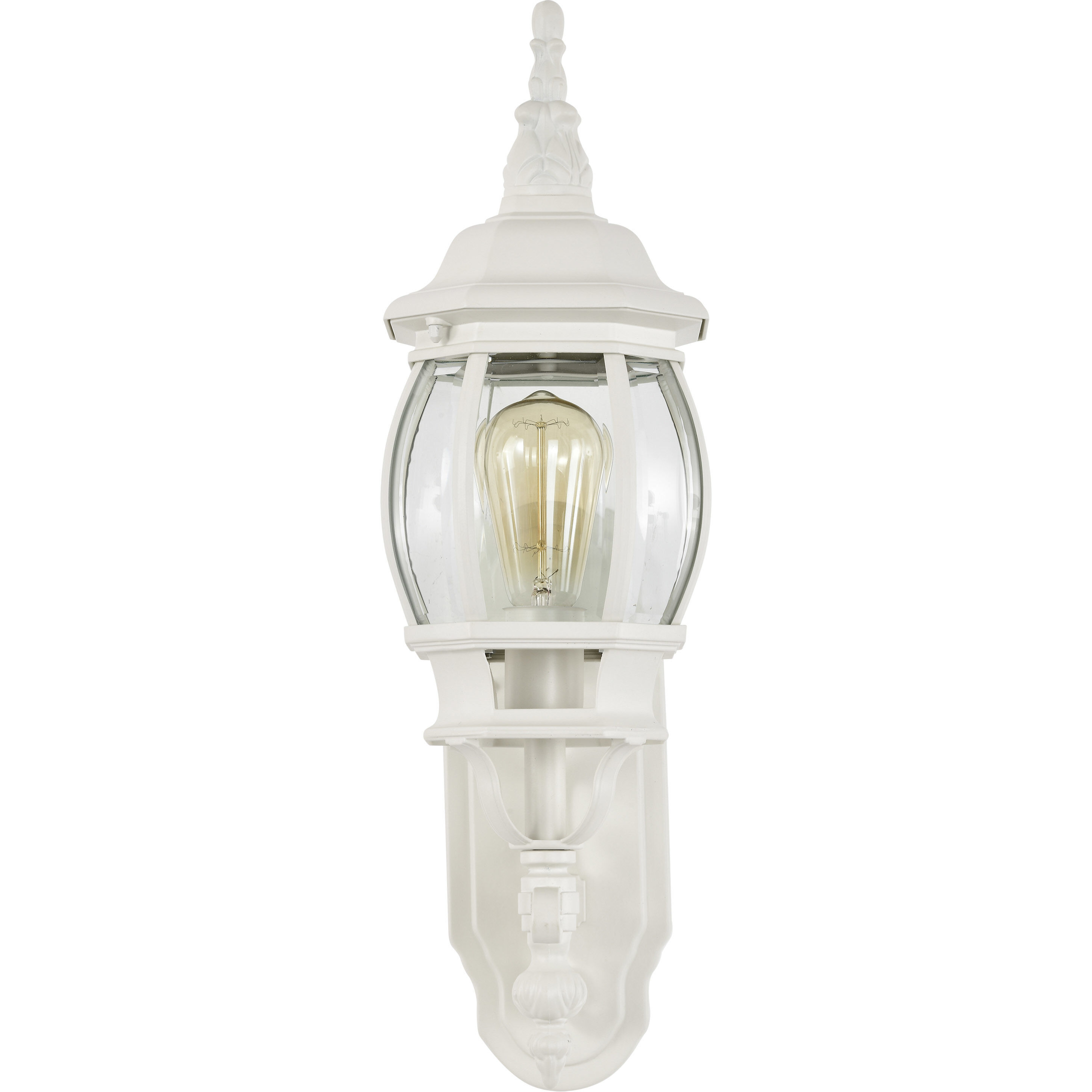 Central Park 1 Light 20 inch White Outdoor Wall Lantern