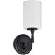 Liam 4.75 inch Matte Black Vanity Wall Light