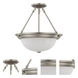 Brentwood 3 Light 15 inch Brushed Nickel Semi-Flush Ceiling Light