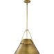 Adina 3 Light 18 inch Natural Brass Pendant Ceiling Light