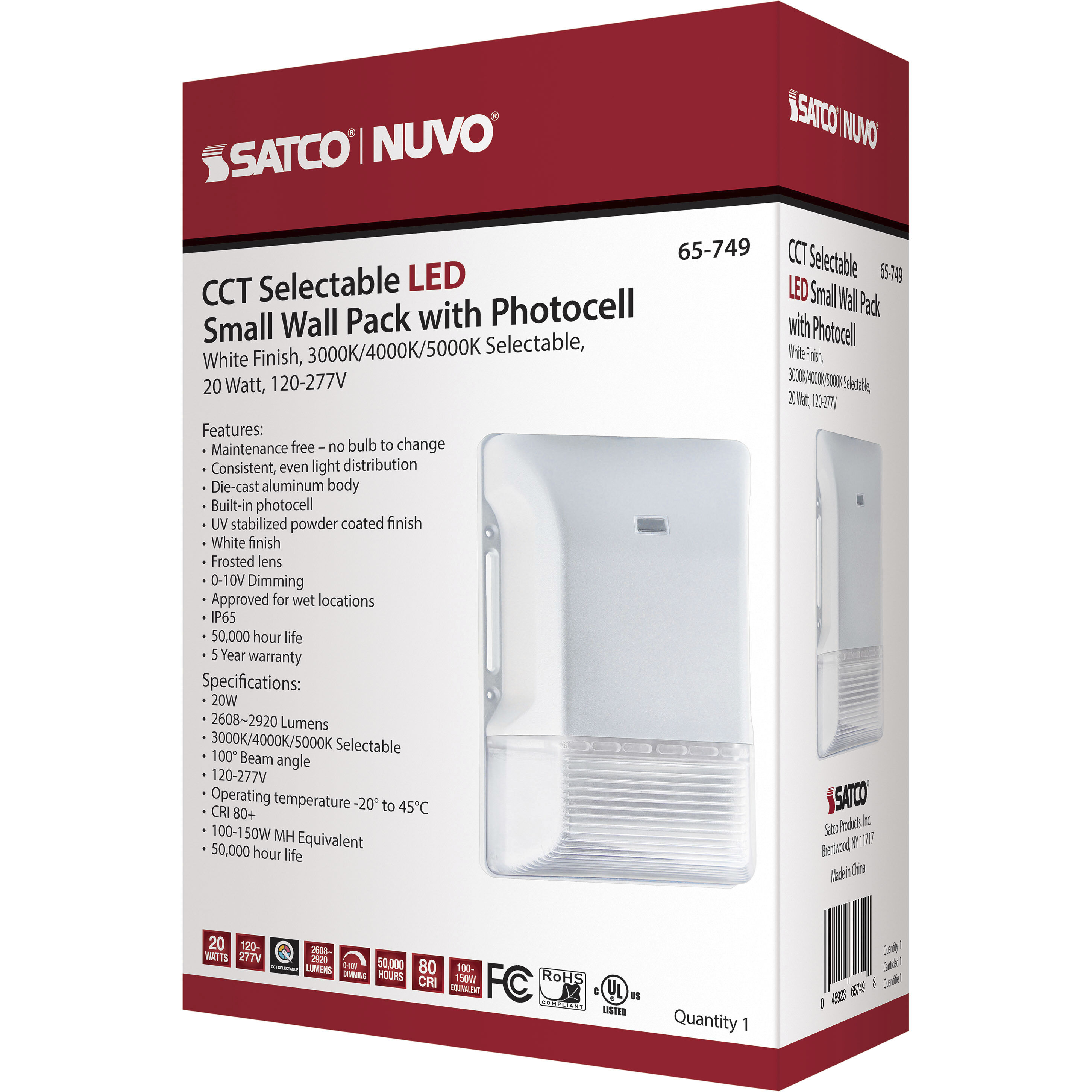 Brentwood LED 9 inch White Wall Pack