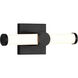Bowman LED 12 inch Matte Black Vanity Light Wall Light