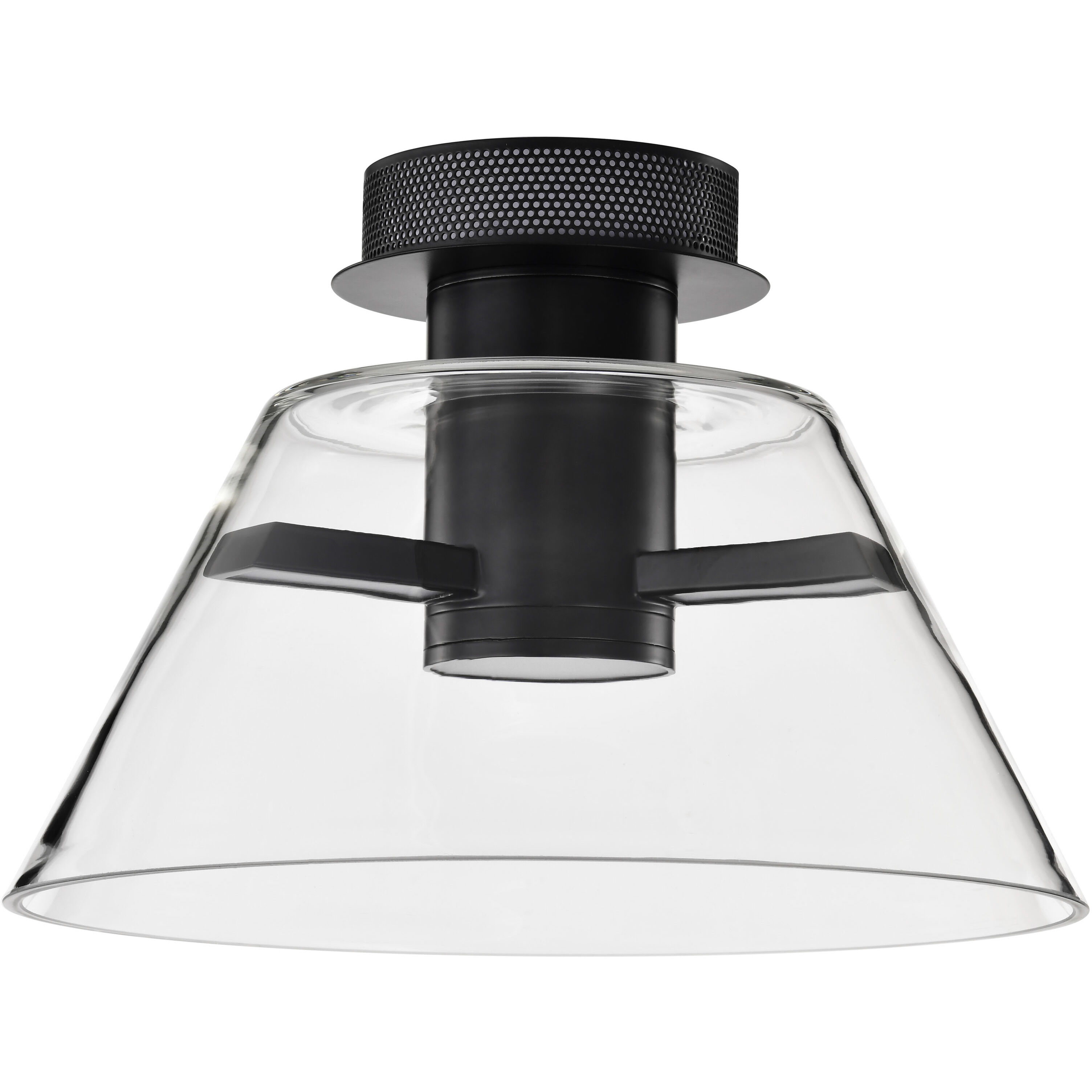 Edmond LED 13.63 inch Matte Black Semi Flush Mount Ceiling Light