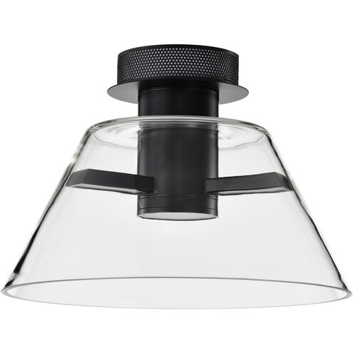 Edmond LED 13.63 inch Matte Black Semi Flush Mount Ceiling Light