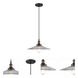 Vintage 1 Light 14 inch Rustic Bronze Pendant Ceiling Light