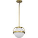 Lakeshore 1 Light 10 inch Natural Brass Pendant Ceiling Light