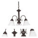 Ballerina 3 Light 20 inch Old Bronze Chandelier Ceiling Light