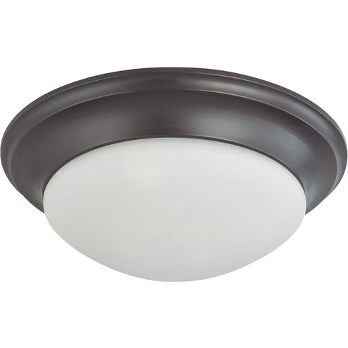 Brentwood 3 Light 17 inch Mahogany Bronze Flush Mount Ceiling Light