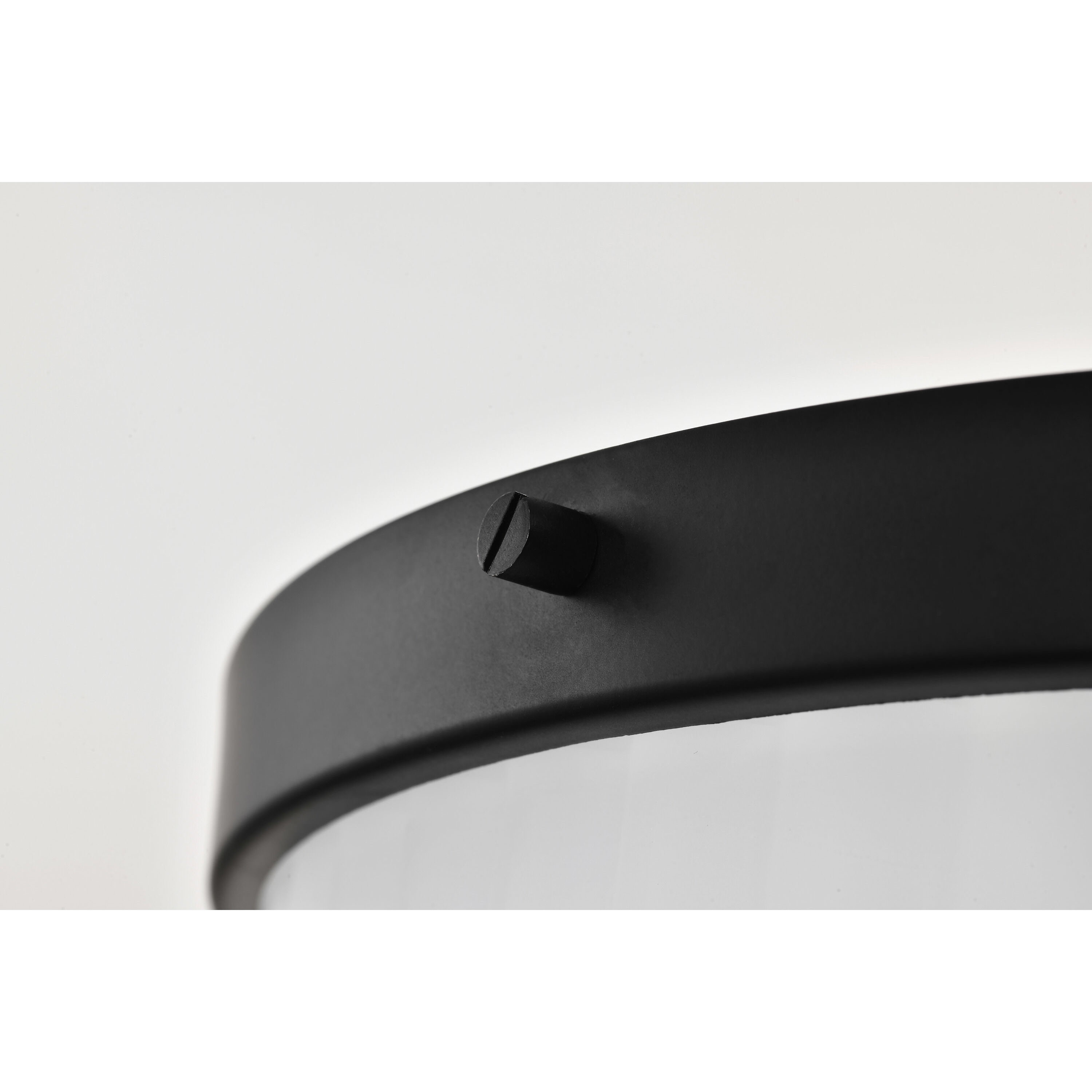 Solara 16.6 inch Matte Black Semi Flush Mount Ceiling Light