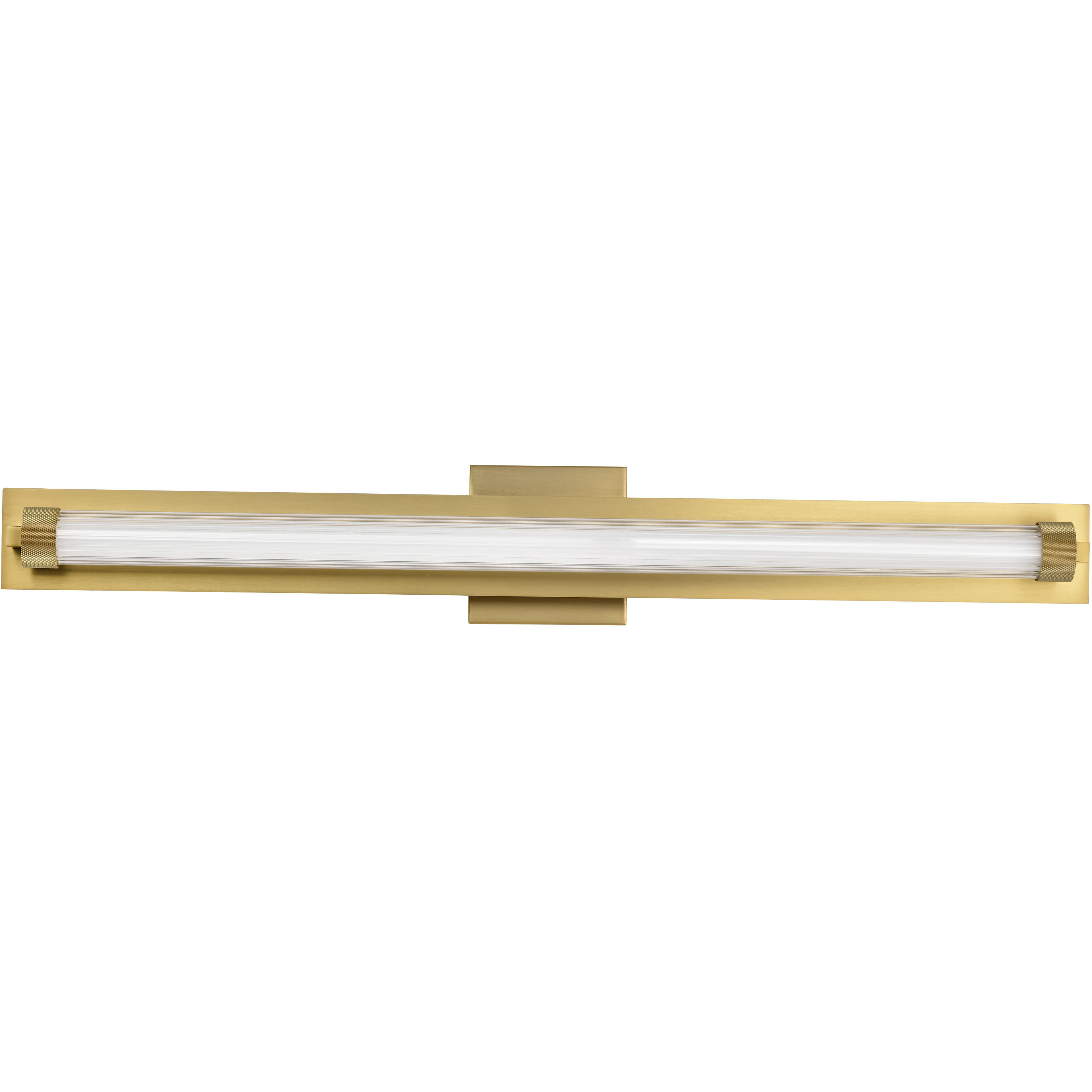 Larissa LED 32 inch Vintage Brass Vanity Wall Light