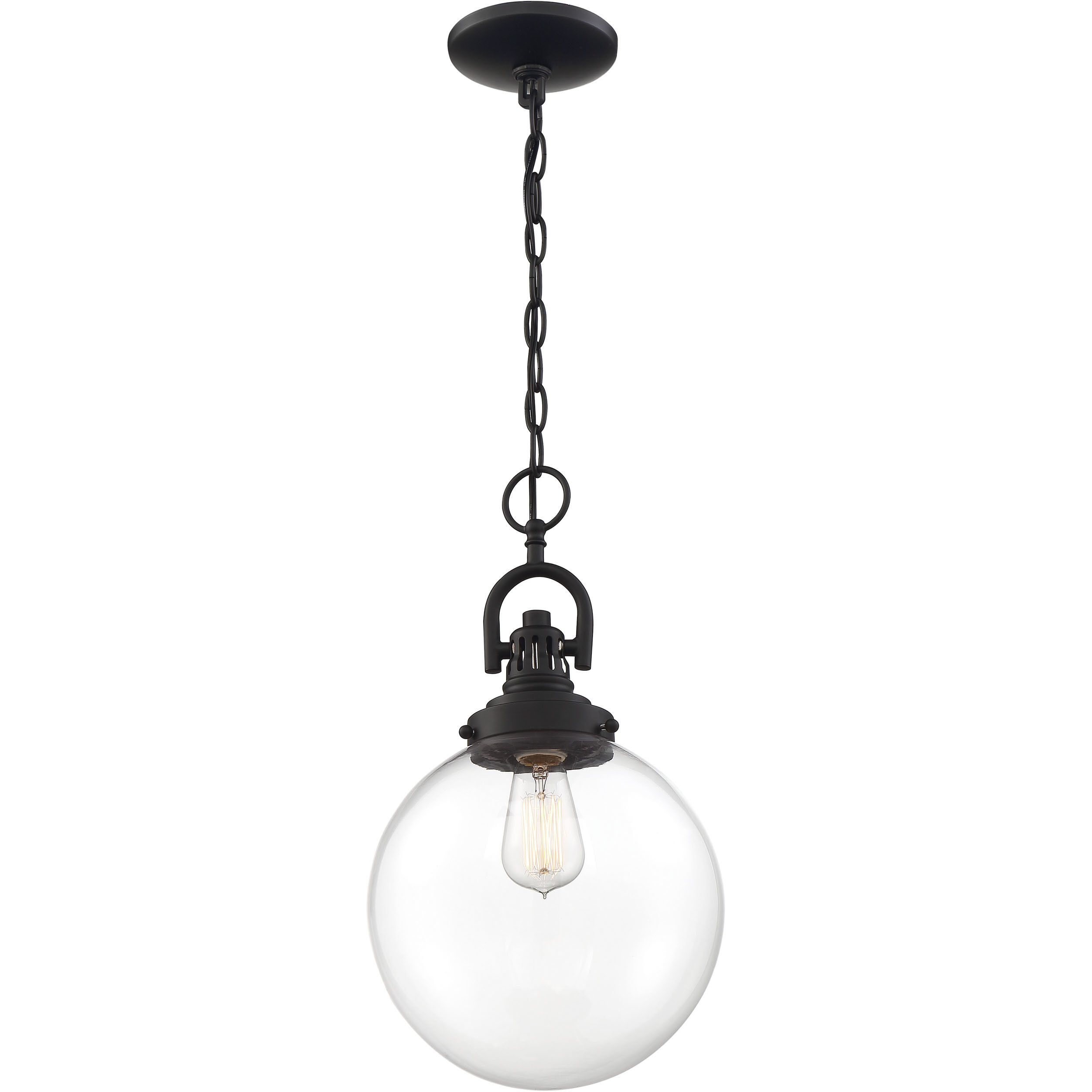 Skyloft 1 Light 10 inch Aged Bronze and Clear Pendant Ceiling Light
