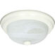 Signature 3 Light 15.25 inch Textured White Flushmount Ceiling Light