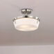 Rowen 3 Light 14.63 inch Brushed Nickel Semi Flush Mount Ceiling Light