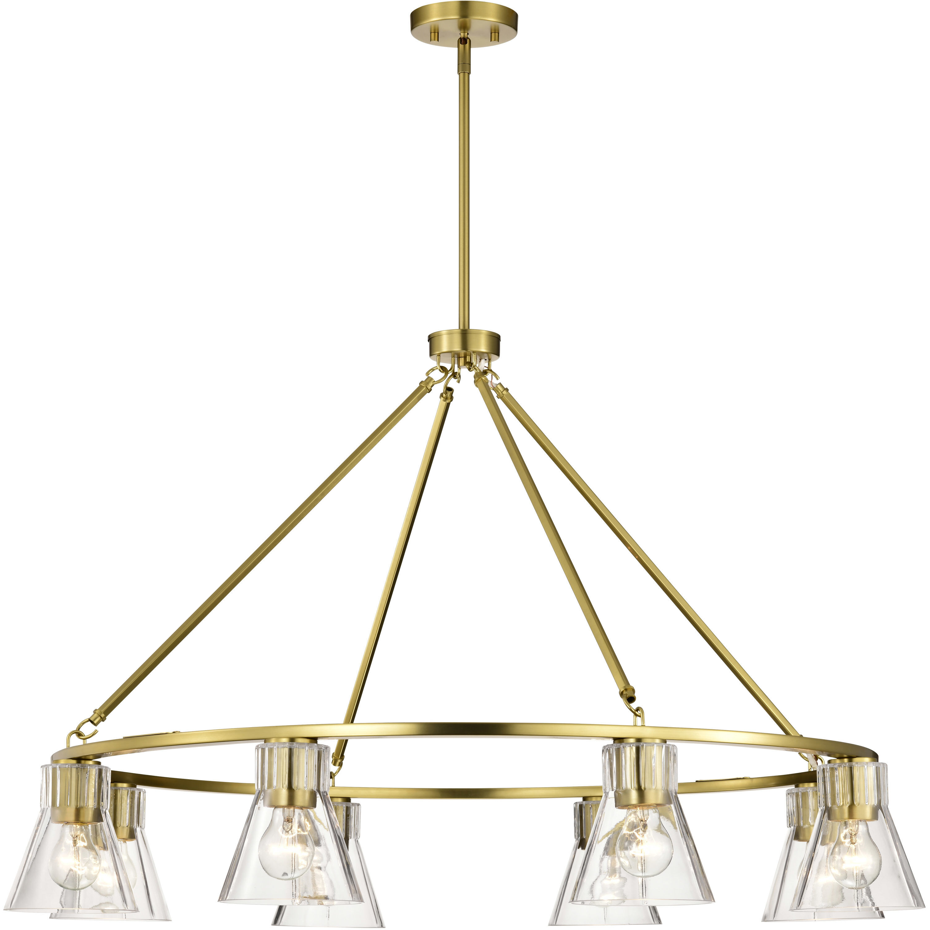 Gianna 40 inch Vintage Brass Chandelier Ceiling Light