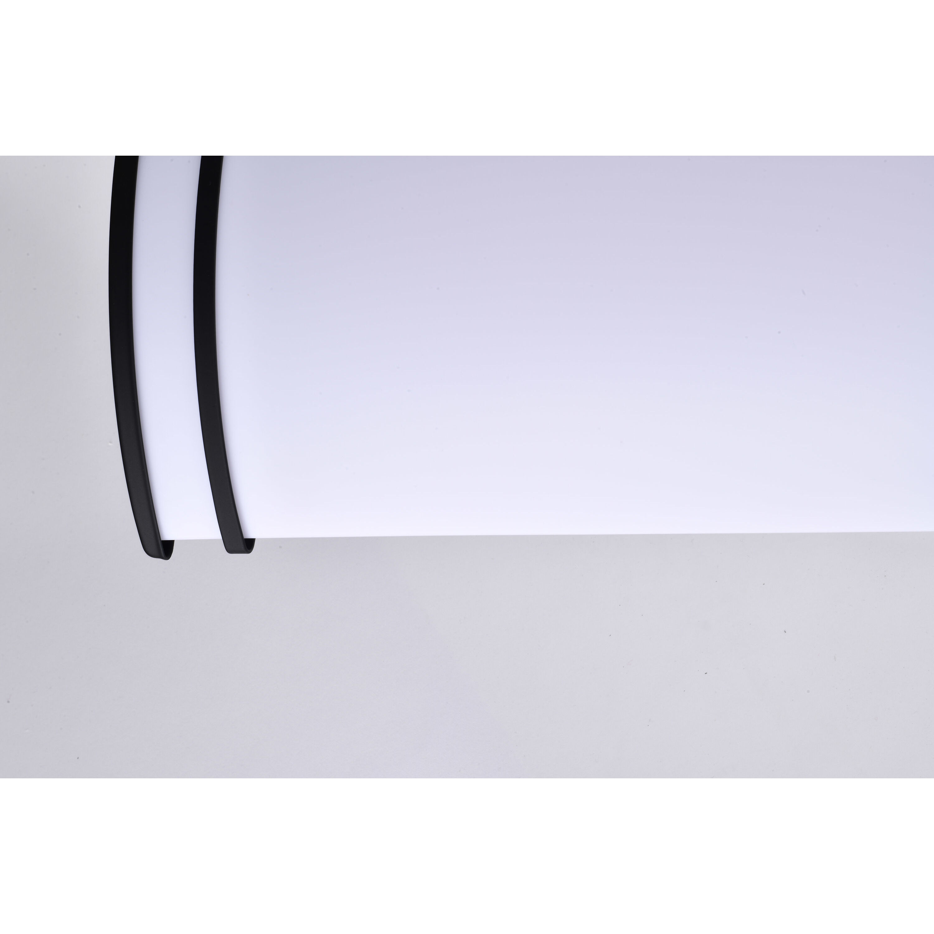 Glamour LED 12 inch Matte Black Linear Flush Mount Ceiling Light