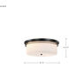 Warren 15 inch Gun Metal Flush Mount Ceiling Light